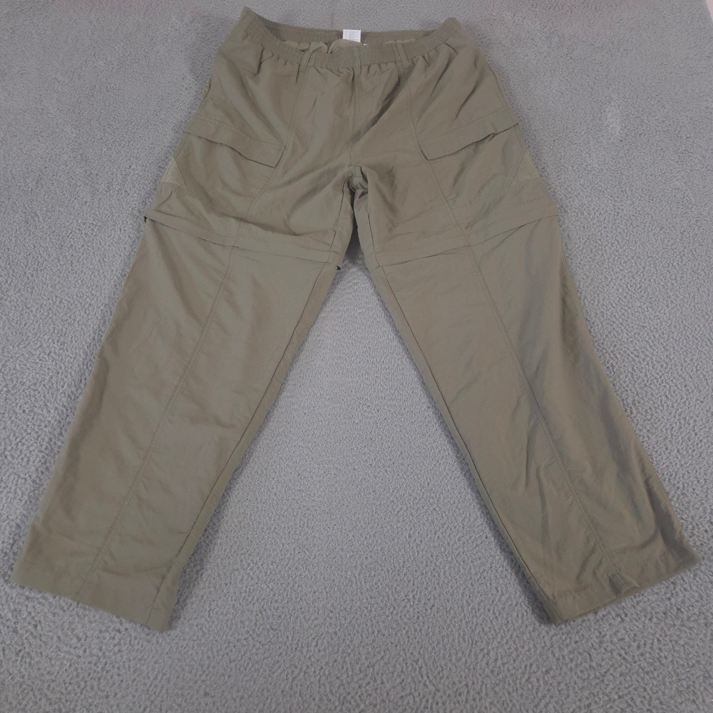 Columbia Pants Mens XL 32L Khaki Aruba III Convertible Cargo Omni-Shade Straight